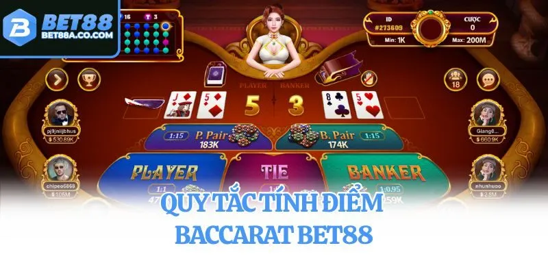 Quy tắc tính điểm Baccarat Bet88
